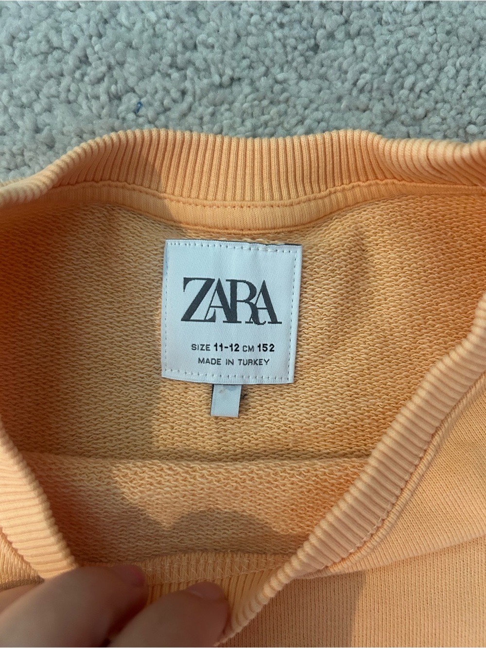 Zara kids peach colored sweatshirt size 11/12 - Picture 3 of 4